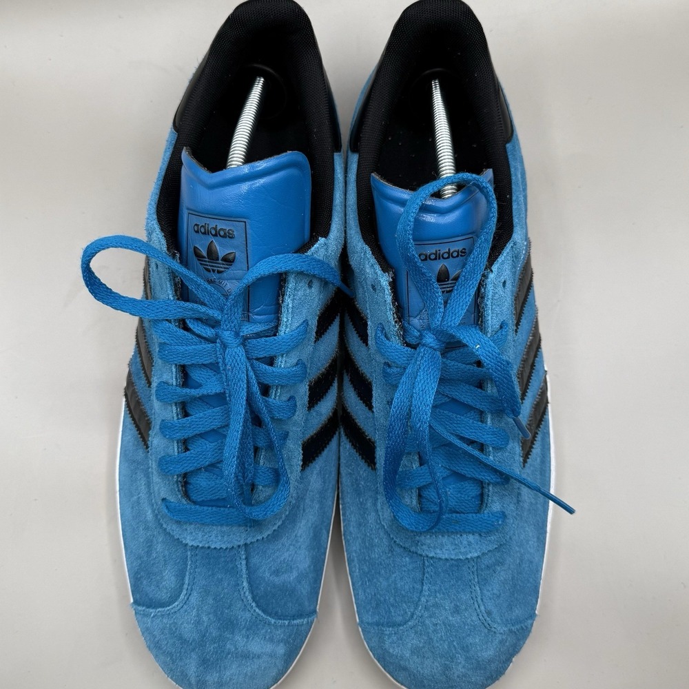 Adidas Gazelle Indoor Blue Black Mens Size 13 2023 Release Casual Shoe Sneaker - Picture 5 of 11